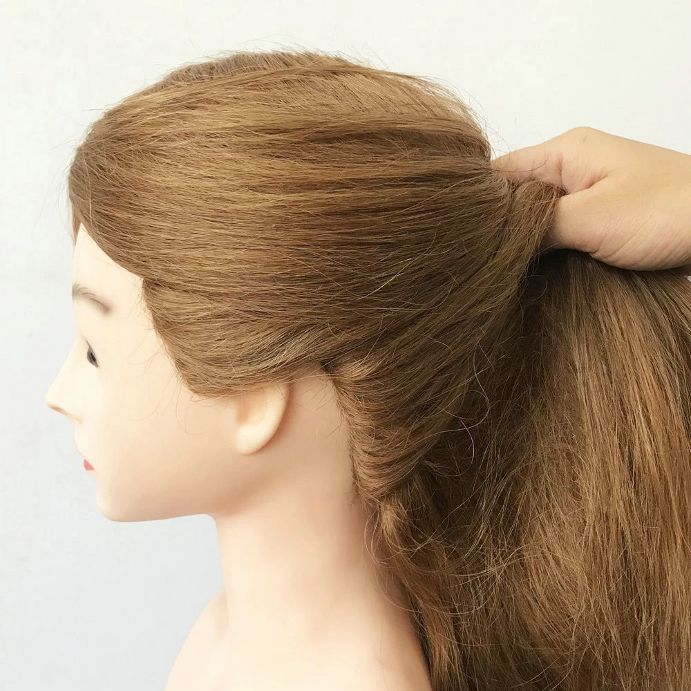 Most popular Hairdressing Training Heads with shoulder Mannequin 100% human hair training head blond hair 22&quot;