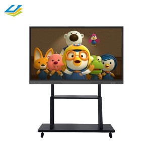 Movable 85 Inch 4K LCD Black Tempered Glass Interactive Whiteboard with Touch Screen Electrical Smart Interactive Whiteboard
