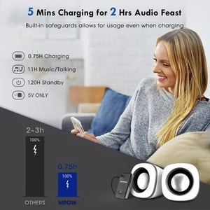 Mpow Bluetooth 4.1 Receiver 2 in 1 Car Audio Adapter Hands-free Car Locator Car Kits Music Adapter for car&speaker&headset