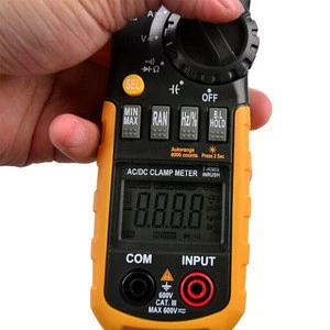 MS2108 AC/DC Mini Digital Clamp Meter with 6600 Counts