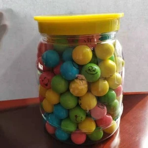 Multi-color round ball bubble chewing gum