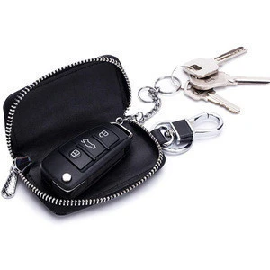 Multi-functional Leather Card Car Key Keeper Holder Organizer Bag Key Wallet