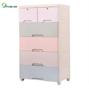 Multi-Layer Assembled Baby Wardrobe Storage Cabinet Plastic Wardrobe