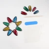 Multicoloured French press on nail red blue green yellow golden false nails cat eys Elegant luxury nails 30PCS/SHEET