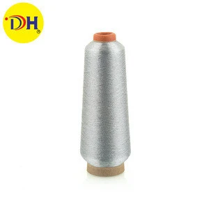 mx type 100% polyester metallic yarn silver sewing thread for garment accessories