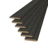 Native Wood Plank Gunmetal Dark Gray outdoor Fluted Interior Wall Panel wood tv wall panels 3D Wood Panels shiplap