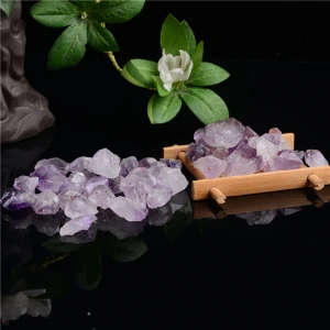 Natural amethyst crystal point tumbled chips crushed pieces crystal
