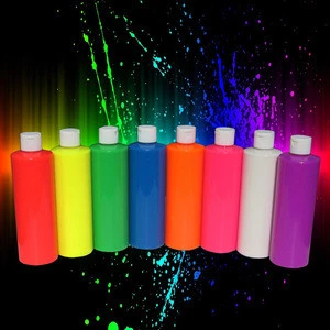 Neon body paint - UV glows under blacklight - Great for neon skin design paint - 8 colours - Super Bright