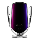 New 15W Glass Panel Car Mount R2 Wireless Car Charger For Mobile Phones