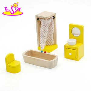 New arrival miniature dollhouse accessories wooden small furniture toy for pretend W06B070