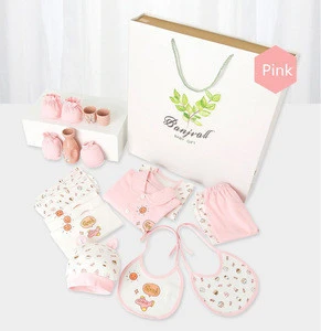 New arrival Summer newborn baby gift set 100% cotton 18pcs 0-6Months newborn baby clothes gift box