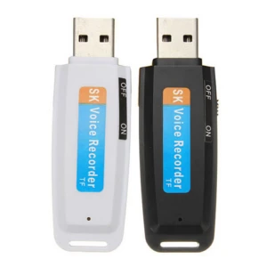 New arrival U-Disk Digital Audio Voice Recorder Pen charger USB Flash Drive up to 32GB Micro SD TF High Quality