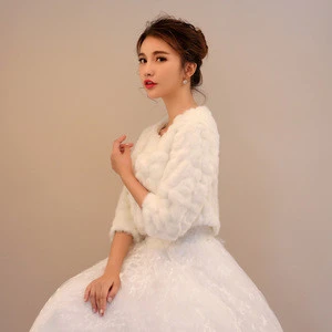 New Arrival White Bridal Wraps 2019 Wedding Cheap jacket women cloak cape mariage wedding shawl