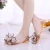 Import New Butterfly Big Flower Jelly Shoes Transparent Flat Bottom Womens Sandals Fish Mouth Versatile Beach Shoes from China