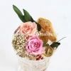 New design beautifully conference decoration eternal flower glass home decor pieces