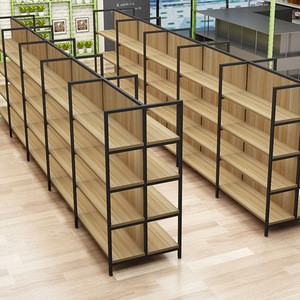 New design customized display rack for sale wood metal supermarket display shelves