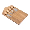 New design hot selling acacia wood cutting chopping board with cheese knife set