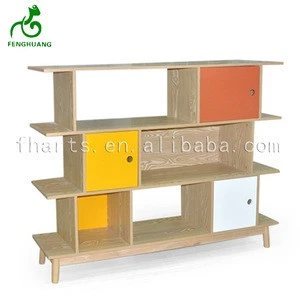 New design modern wooden bookcase and shelf cheap