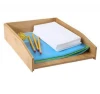 New design office desktop organizer bamboo file tray