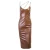 Import New design pu dresses women brown leather dresses ladies with quality assurance from China