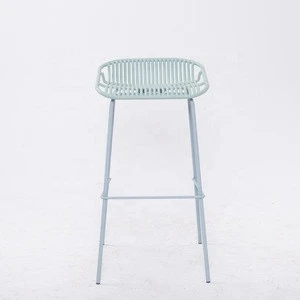 New Design Wholesale Plastic Bar Stool with Powder Painting Metal Frame