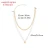 Import new fashion accessory copper hand-made sequins neck ring double-layer gold plated chain necklace from China