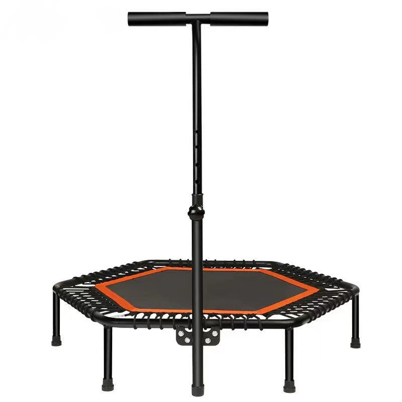 New fitness trampoline  Gymnastics class trampoline  Hexagon elastic rope jumping bed Adult fitness bungee trampoline