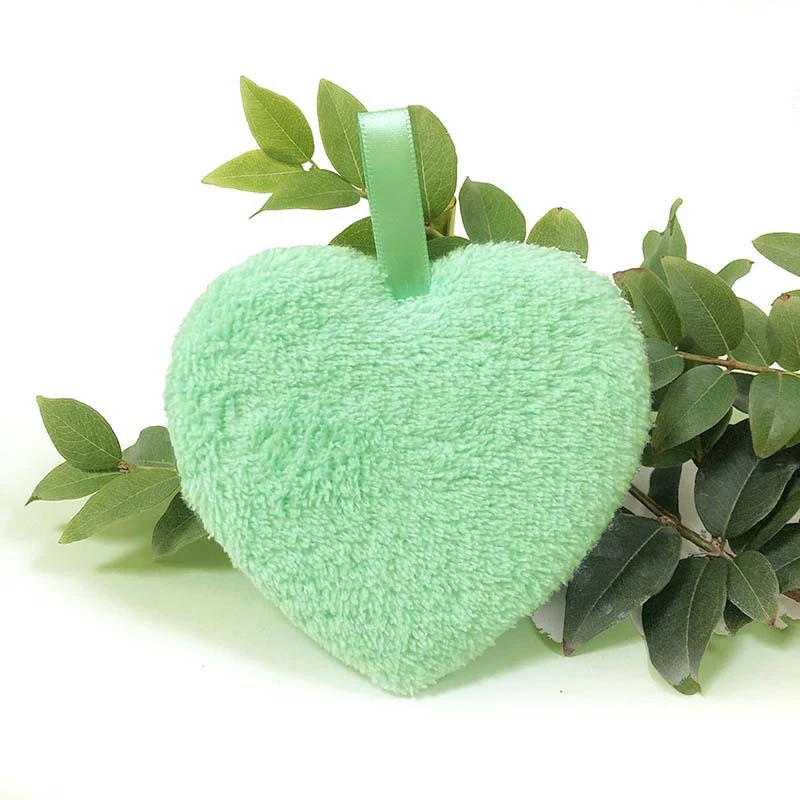 New heart-shaped makeup remover pad Microfiber makeup remover tool