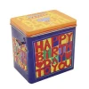 New product tin metal hand cranked happy birthday music box