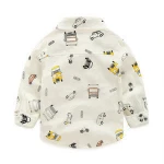 New Spring and Autumn Baby Boy Top Long Sleeve Print Shirt Baby Lapel T Shirt