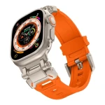 New Titanium Silicone Smart Watch Band for Apple Watch Ultra 2 49mm Tpu Smart Sport Watch Band for iwatch 9 49mm 45mm 44mm