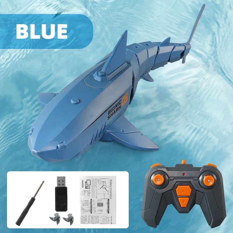 new toys intelligent 2.4G infrared  Remote control bionic simulation shark toy with USB and 3 color assorted