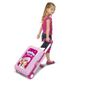 Newest Girls Luggage Play Toys Pretend Kitchen Play Set with Light & music