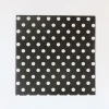 Newest Sale Easy To Carry Black Background Dot Pattern Napkin With Logo