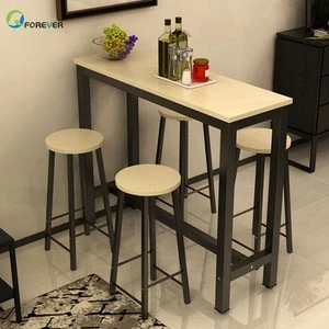 Newly Modern Minimalist Creative Wooden Home Bar Table and Chairs