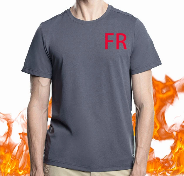 NFPA 2112  70E HRC 2  Cotton Long-Sleeve fr T-Shirt flame resistant clothing fire-proof suit anti fire work safety for oil gas