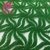 NIGAO high quality green leaves nylon cotton rayon lace fabric for women&#39;s dress