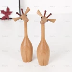 Nordic wooden animal  giraffe crafts and arts  and handcrafted wood products Can be 360 Degrees Activity for home decor
