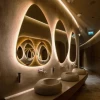 Norhs Professional Popular Design LED Lighting Custom irregular shape smart Bathroom Art Mirror