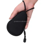 Nylon Portable Mini Outdoor EDC Carrying Bag Travel Coin Purse Change Wallet Key Pouch with Inner Stainless Key