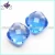 Import Ocean Blue Checker-faceted Zirconia Beads with 2 Holes for Bracelet from China