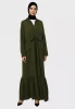 Oem Custom Islamic Dubai High Fashion Plus Size Front Open Hooded Zipper Abaya Kimino Kaftans For Muslim Women