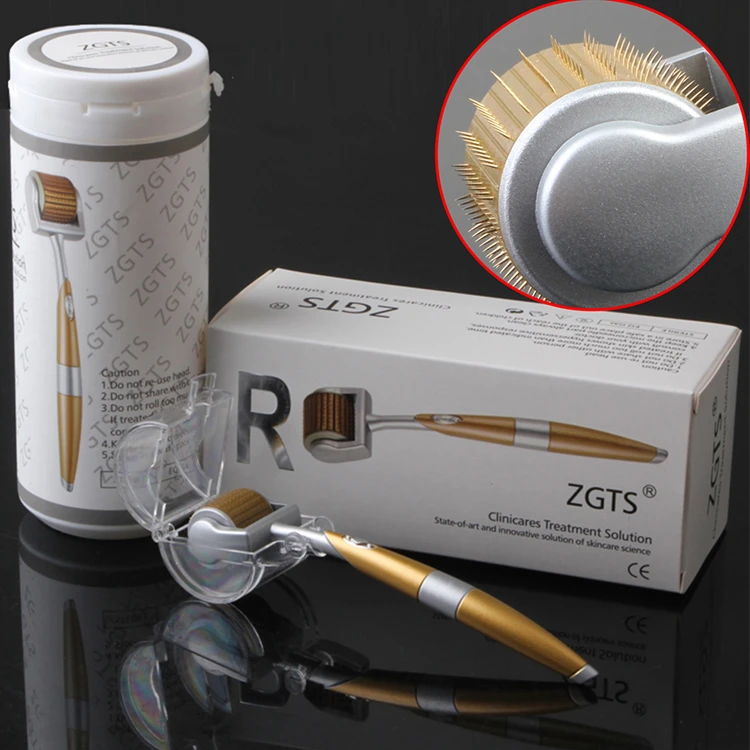 Oem high quality mt beauty body facial 1.5mm meso 0.3m gold derma microneedle roller for body face hair beard