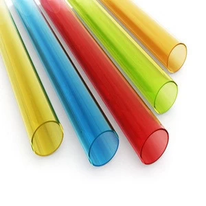 OEM ODM factory Clear Extruded PC Tubing Water Pipe LED Lamp/ Plastic pipe Home Improvement Hotel Plastic Building Material