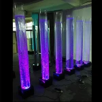 oem waterfall led bubble acrylic tube aquarium