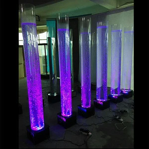 oem waterfall led bubble acrylic tube aquarium