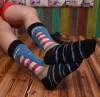 Oil painting socks personality retro characters men&#39;s winter tube socks