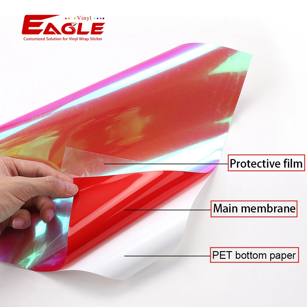 Oracal 651 Long Durability Cutting Plotter DIY Craft Cricut Rainbow Chrome Holographic Sticker Self Adhesive Vinyl Film Roll