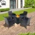 Import Outdoor Dining Set with Cushions High Quality Garden rattan sofa set Propane Gas Fire Pit Table for Outside Patio from China