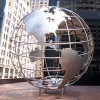 Outdoor Garden Decorative World Globe Sculpture Large Stainless Steel Ball For Sale